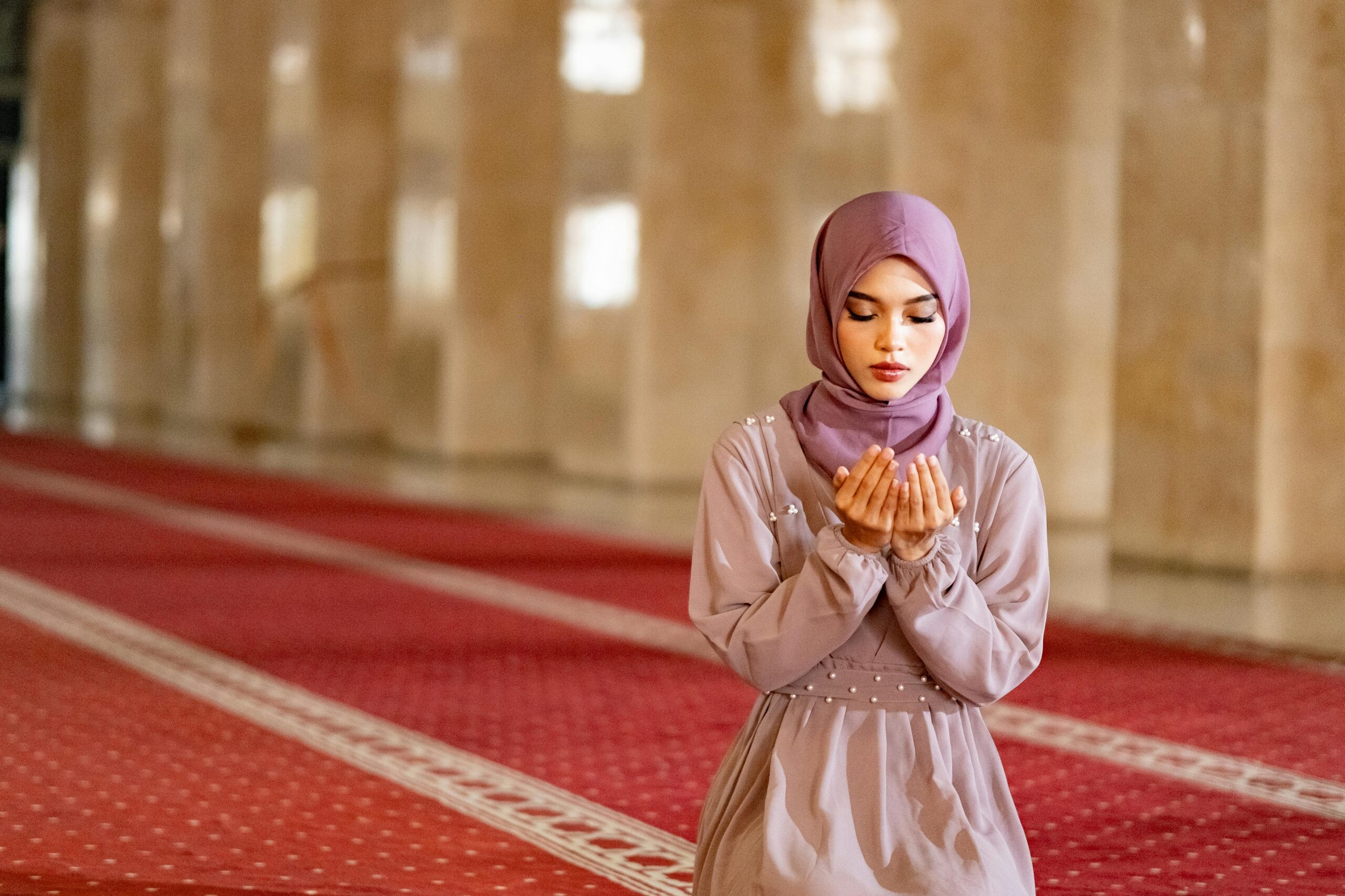 Muslim man in sincere prayer